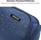 Hanke 3 Piece luggage Sets Softside Expandable luggage with Spinner Wheels TSA Lock,Travel Lightweight Luggage Sets,Blue