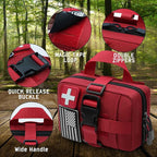 Upgrade Molle Rip Away Ifak Pouch, Tactical Small Belt First Aid Pouch Medical Utility EMT Pouch Only