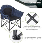 Oversized Camping Chairs, Camp Chairs, Camping Chairs for Heavy People, Padded Outdoor Folding Moon Chairs with Extra Wide Seats, Lawn Chairs Folding Supports up to 350lbs