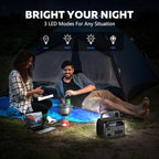 Portable Power Station with 100W Solar Panel, 345Wh LiFePO4 Battery Solar Generator with 500W AC Output for Camping RVs Travel Home Use