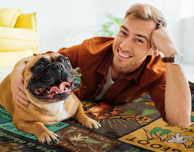 Bigfoot Gifts, Big Foot Sasquatch Gifts, Sasquatch Blanket 60"x50", Bigfoot Blanket, Birthday Gifts for Sasquatch Lovers