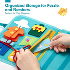 hahaland Busy Board for Toddlers Girls Montessori Toys for 3+ Year Old Farm Animals Preschool Learning Activities Toddler Travel Toys for 3+
