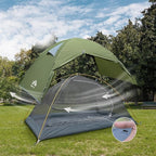 Night Cat 2-Persons Backpacking Tent: Waterproof Lightweight Camping Tent for Two People Hiking Outdoor Mountain with Aluminum Poles and Rainfly Green