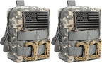 2 Pack Molle Pouches - Tactical Compact Water-Resistant EDC Pouch Bag Small Utility Pouch