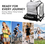 Running Hydration Vest Backpack, Lightweight Water Backpack with 1.6L Water Bladder Daypack for Women Men,Adjustable Running Vest Pack for Trail Running Hiking Cycling Race Marathon