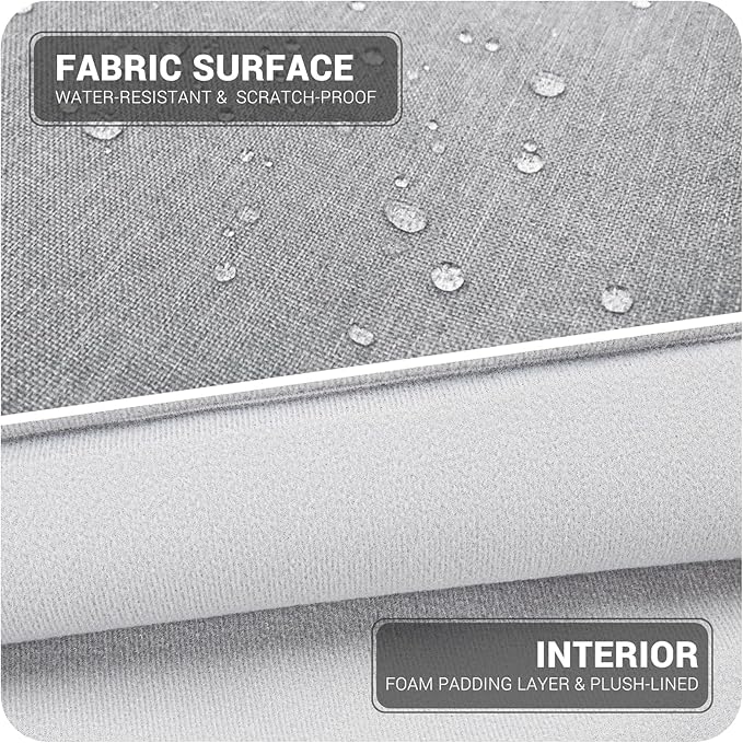 15.6-16 Inch Laptop Sleeve Shoulder Bag Notebook Chromebook Computer Carrying Case Compatible with 15.6 inch Acer Asus Dell HP Thinkpad, Gray