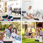 Travel Duffle Bag Weekender for Women - Carry-On Overnight Personal Item Bags with Shoe Compartment & Wet Pocket Large Weekend Tote with Toiletry Bag Hospital Bags for Labor and Delivery
