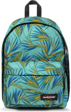 EASTPAK Out Of Office – 31L Backpack with Dual Compartments, 16” Laptop Sleeve, Security Pocket, Bottle Holder & Air Mesh Straps, Brize Palm Aqua