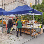 COBIZI 10x15 Pop up Canopy Tent 10x15 Canopy with 4 Sidewalls Waterproof Heavy Duty Commercial Canopy Tent for Parties Outdoor Tent Garden Gazebo Tent, Carry Bag(10x15ft, Dark Blue)