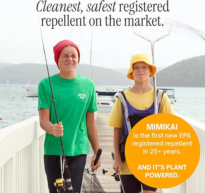 Mimikai Tick Repellent Spray, DEET-Free for Skin and Outdoor Use, Non-Toxic, Plant-Powered Skincare, 5.5oz