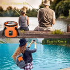 Esthesia Collapsible Bucket, 5 Gallon Portable Folding Water Container for Travelling, Camping, Hiking, Fishing, Gardening