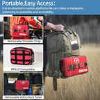 Upgrade Comprehensive Premium First Aid Kit, Labeled Compartments Trauma Kits with Shoulder Strap, Large Emergencies Medical Kits for Home, Truck, Camping, Sports, Outdoor Emergencies -401 Piece Set