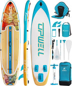 UPWELL 11’6”/11'2”/11'/10'8”/10'6”/10'2” Inflatable Stand Up Paddle Board with sup Accessories Including Backpack, Repairing Kits, Non-Slip Deck, Leash, 3 Fins, Paddle and Hand Pump
