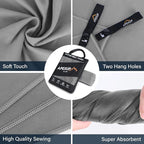 APEXUP Microfiber Travel Towel, Ultra Absorbent Quick Dry Towels, Lightweight Gym Sports Camping Towel for Workout, Yoga, Beach, Shower, Swimming (24"×12", Gray)