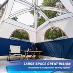 UNP Tents 6 Person Waterproof Windproof Easy Setup,Double Layer Family Camping Tent with 1 Mesh Door & 5 Large Mesh Windows -10'X9'X78in(H)