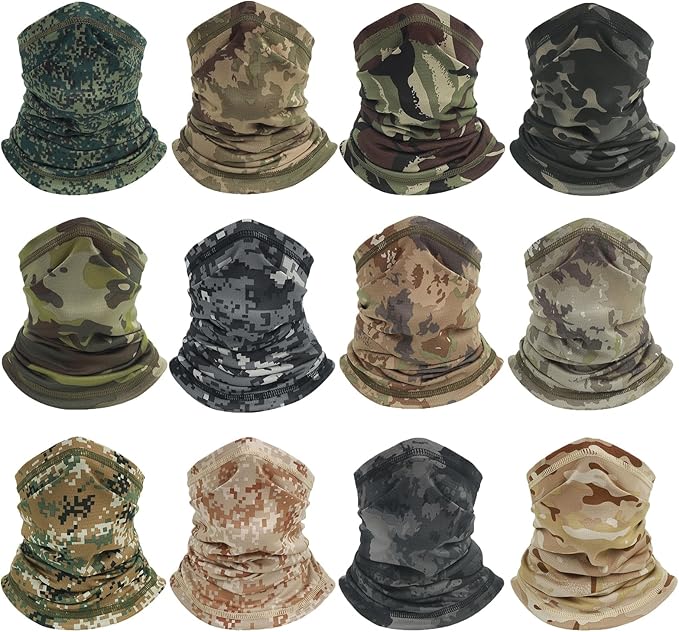 12Pack Summer Balaclava Face Mask Sun UV Protection Hood Breathable Face Mask for Men Women