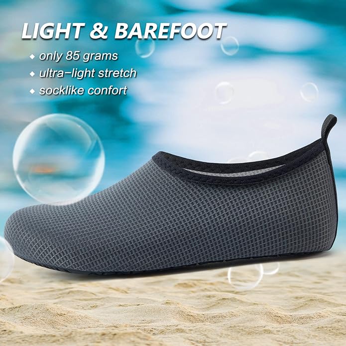 Deevike Water Shoes for Women Men Barefoot Quick-Dry Aqua Socks Slip-on for Beach Swim Surf Yoga Exercise
