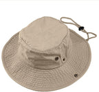 Wide Brim Hiking Fishing Safari Boonie Bucket Hats 100% Cotton UV Sun Protection for Men Women Outdoor Activities