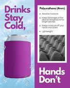 PartyPrints 100 Pack Raspberry Blank Can Cooler Sleeves, Customizable Bulk Insulated Foam for Beer, Collapsible Plain Drink Holder, Cold Soda Insulator, 12oz Regular, 16oz Tall Cans