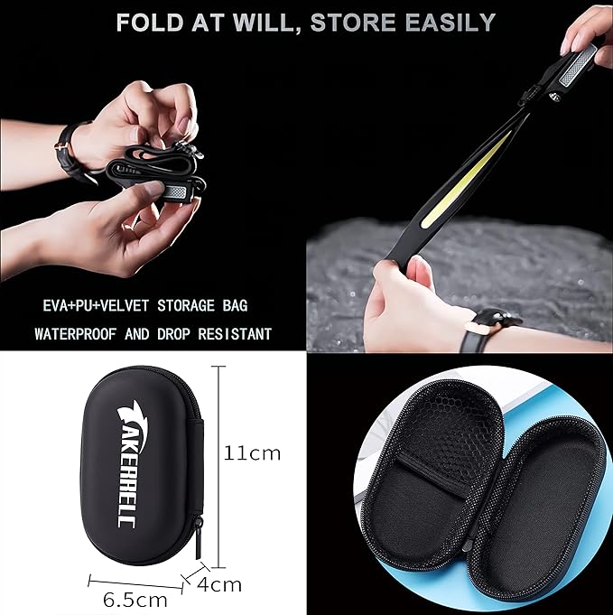 Headlamp, Rechargeable LED Headlamp with Motion Sensor, Up to 1200 lumens and 10 Hours Runtime, 10 Clips and 2 Cases, Waterproof Camping Gear for Hiking, Fishing, Cycling, Repairing