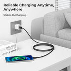 Basesailor for iPhone 17 16 Pro Max Charger Cord,USB to USB C Cable,Type C Charging Power Cord for Apple 17e 15 iPad 10 Air 4 5,Samsung Galaxy S26 S25 S24 S23,Black,2Pack 10FT(3M)