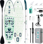 FunWater Inflatable Stand Up Paddle Board with Premium SUP Paddleboard Accessories, Anti-Slip EVA Deck, 11'/10'6'' Paddle Boards for Adults & Youth of All Skill Levels