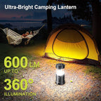 LETMY LED Camping Lantern for Power Outages, 3 Color Modes & Dimmable Battery Powered Lantern, IPX4 Waterproof & Collapsible, Lanterns Flashlight Survival Kits for Emergency Hurricane Hiking, 4 Pack