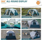 Tents for Camping 6/8/10 Person Camping Tent with Screen Porch, Weatherproof Large Cabin Tent with Rainfly and Carry Bag, Family Tent for Outdoor Camping and Backyard