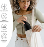 Bambaw Metal Water Bottle 24 oz, Non-insulated Black Water Bottle Metal, Single Walled Stainless Steel Water Bottle, Reusable Water Bottle, Portable & BPA Free Water Bottle – Jet Black