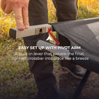 Teton Camping Cot with Patented Pivot Arm, Folding Camping Cot, Durable Heavy Duty Canvas, Comfortable Sleeping Bed for Adults, Portable