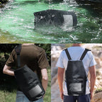 JXE JXO 15L Waterproof Faraday Dry Bag for Electronic Device Security | Military-Grade EMP & RFID Signal Blocking, Anti-Tracking & Hacking Protection, Data Privacy Shield for Mobile Devices （Matte）