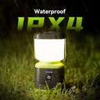 AlpsWolf Camping Lantern Rechargeable, Stepless Dimming LED Lantern, 4000mAh Rechargeable Lantern for Power Outages, IPX4 Waterproof Portable Camping Light, Green 1 Pack