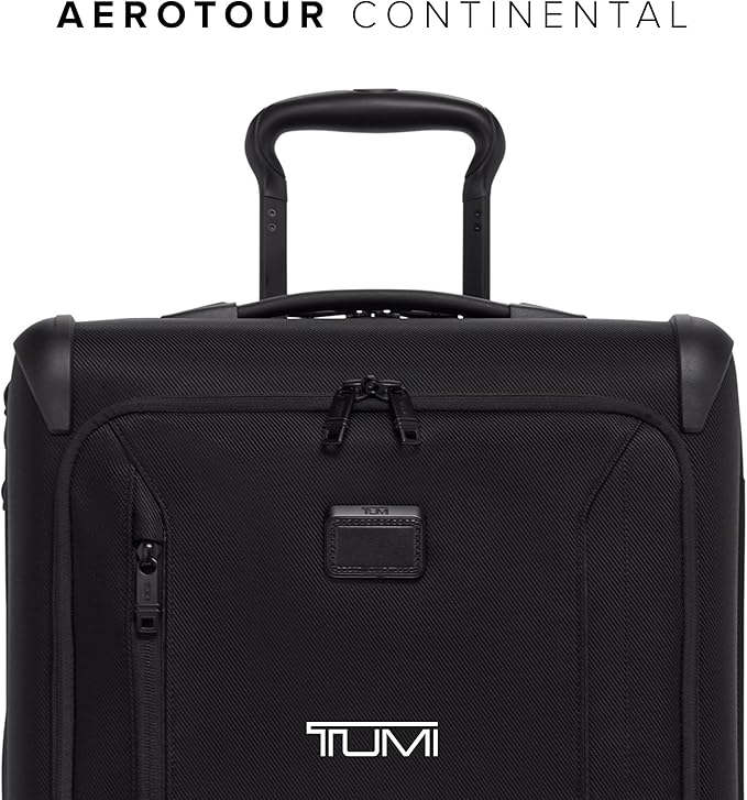 TUMI - Aerotour 4 Wheel Expandable Luggage - Men's and Women's Lightweight Business and Leisure Travel Suitcase - 21.75" Continental Expandable Carry-On, Black