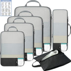 BAGAIL 6 Set/4 Set Lightweight Compression Packing Cubes for Travel, Anti-Tearing Expandable Organizer Bags for Suitcase