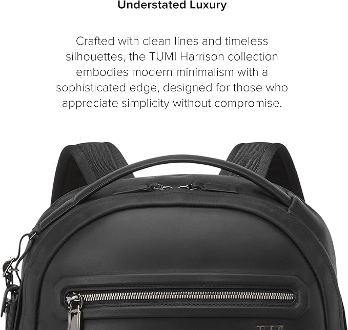 TUMI - Harrison Warren Backpack - 15-Inch Laptop Backpack - Stylish Women's & Men's Backpack for Travel & Business - Black Bombe