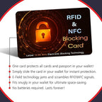 SaiTech IT 5 Pack RFID Blocking Card, Protector for Entire Wallet, Purse, and Debit Credit Cards from NFC Contactless Theft for Men & Women - Orange Black