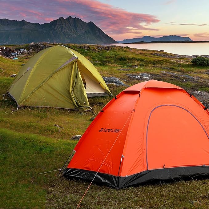 Camping Tent 2 Person Tents for Camping Windproof Tents for Camping Hiking Backpacking Traveling 2 Person Tents for Camping Portable Tent with Carry Bag