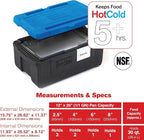 METRO Mightylite ML180-BU Top-Load Insulated Food Carrier - Professional-Grade Multipurpose Pan Carrier, Insulated Cooler and Catering Food Warmer - 30 qt or 3 Pan Capacity - Blue