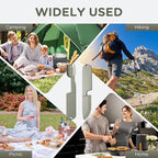 2 in 1 Camping Eating Utensils Set, Reusable Magnetic Camping Utensils Set, Portable Cutlery Backpacking Gear, Compact Spoon-Fork-Knife Cutlery Travel Utensils for Lunch Hiking Outdoor Survival