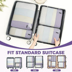 BAGAIL 6 Set/4 Set Lightweight Compression Packing Cubes for Travel, Anti-Tearing Expandable Organizer Bags for Suitcase