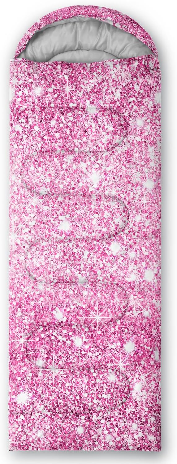 Sleeping Bags for Adults Kids,Backpacking Camping Sleeping Bag for Girls Boys Lightweight Waterproof Cold/Warm Weather Sleeping Bag for All Season