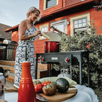 Gas One Propane Double Burner Two Burner Camp Stove Outdoor High Pressure Propane 2 Burner Adjustable PSI Regulator and 4ft Steel Braided Hose With Removable Legs