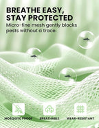 HENNCHEE Mosquito Suits for Adult, Mesh Net Bug Hooded Jacket Pant, Outdoor Full Body Protection Mosquito Proof Clothing