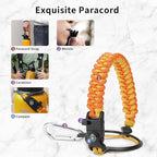 Trebo 32oz Water Bottle Insulated with Lid and Straw,Double Wall Vacuum Stainless Steel Metal Tumbler Sports Flask with Paracord Handle, Keep Hot 24 Hours & Cold 48 Hours Water Cup with 3 Lids, Orange