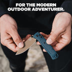 Benchmade - Bugout 535 EDC Knife with Crater Blue Grivory Handle (535FE-05)