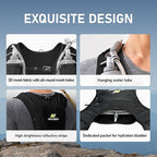 Running Vest with Water Bladder 1.5 Liter, Small Hydration Water Vest, Lightweight Hydration Pack Multi-Pocket 11x - for Hiking Race Trail Marathon for Women Men