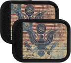 Qilmy Retro American Flag and Eagle Luggage Handle Wrap 4Pack Luggage Identifiers Tag Comfort Handle Grips Cover for Stroller Suitcase Bag Airplane Travel Accessories2379