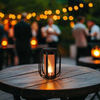 Modern Solar Lanterns Outdoor Waterproof - Patented Flickering LED Flame Effect, IP65 Waterproof, Matte Black Finish, Hanging Solar Lights for Outside for Patio, Garden, Porch, Outdoor Decor (1 Pack)