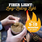Fire Starter Natural Wood Fiber Tinder, Water Resistant, Survival Kit Camping Kit in Waterproof Tin