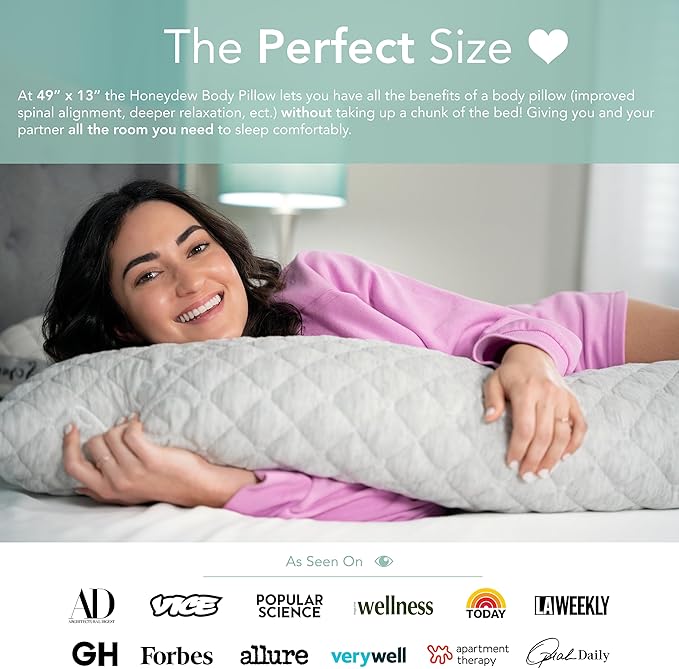 Honeydew Body Made in USA with Cool Memory Foam Fill – Hypoallergenic & CertiPUR-US Certified – World’s Best Adjustable Luxury Pillow with Scrumptious Feel and Alignment Support